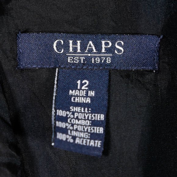 Chaps Ralph Lauren Women's Dress Black V-Neck Pleated Cocktail Party Wedding 12 - Picture 3 of 9